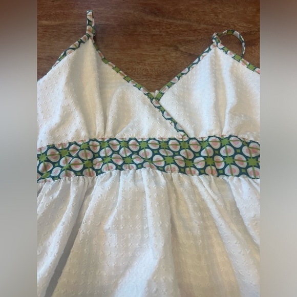 Matilda Jane White & Green Spaghetti Strap Sundress - Kids‎ Size 8 - Picture 2 of 7
